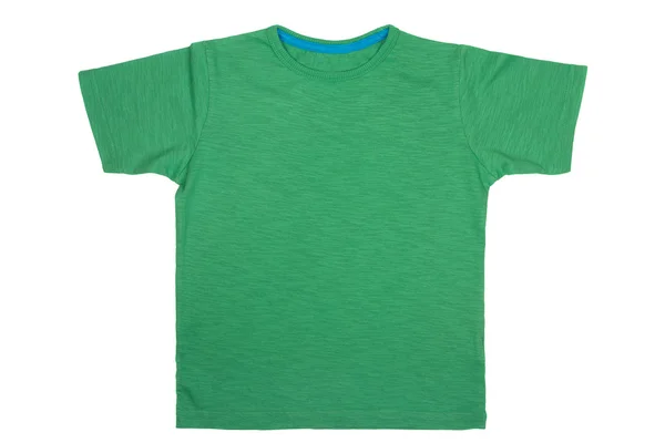 Beyaz arka plan üzerinde izole yeşil T - shirt