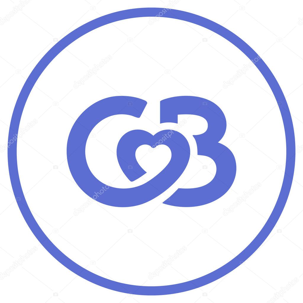 Coffee Meets Bagel Circle Outline Logo Modern Tech Icon, Vector SVG for App Projects