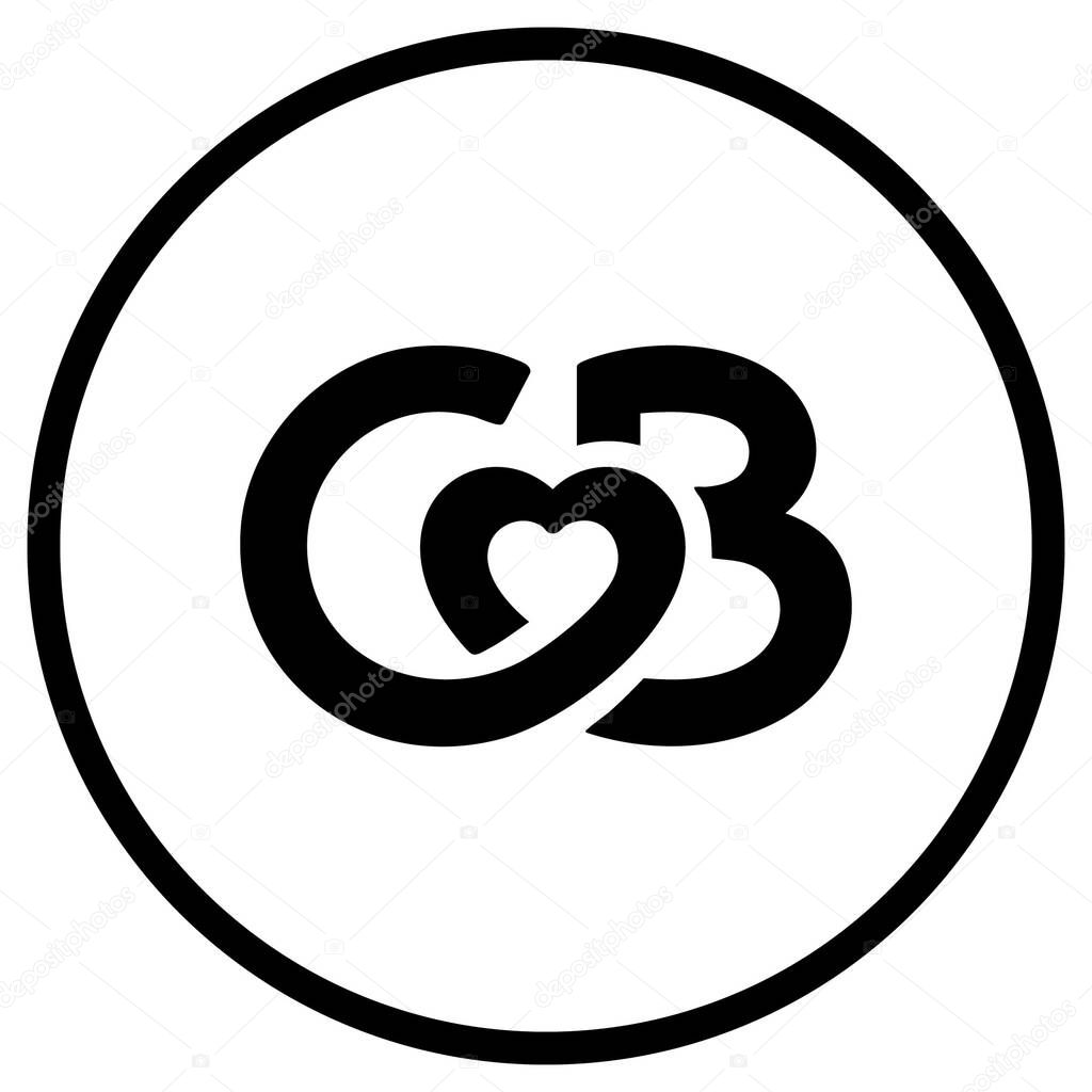 Coffee Meets Bagel Black Circle Outline Logo Clean Vector Style for Digital Product Design