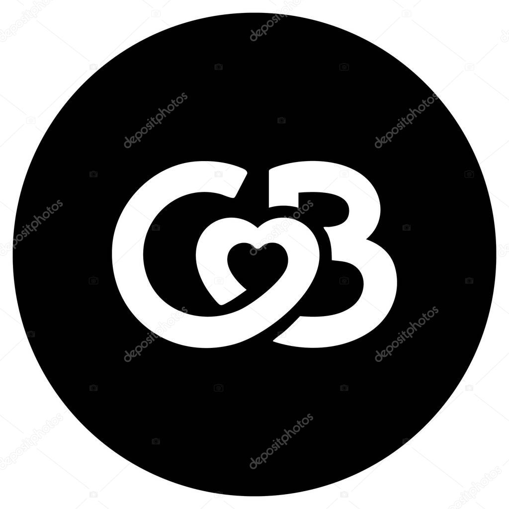 Coffee Meets Bagel Circle Black Logo Vector Icon Design in SVG and Transparent PNG Format