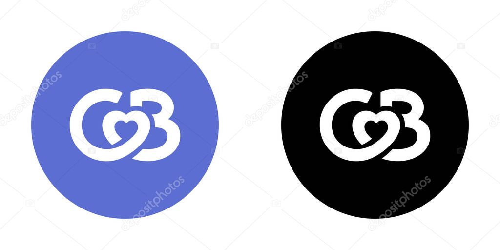 Coffee Meets Bagel Color and Black Circle Logo Editable App Vector Icons for Mobile Projects