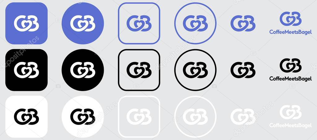 Coffee Meets Bagel Logo Icon Mega Set Full Vector Bundle for Branding, Print, and Digital Use