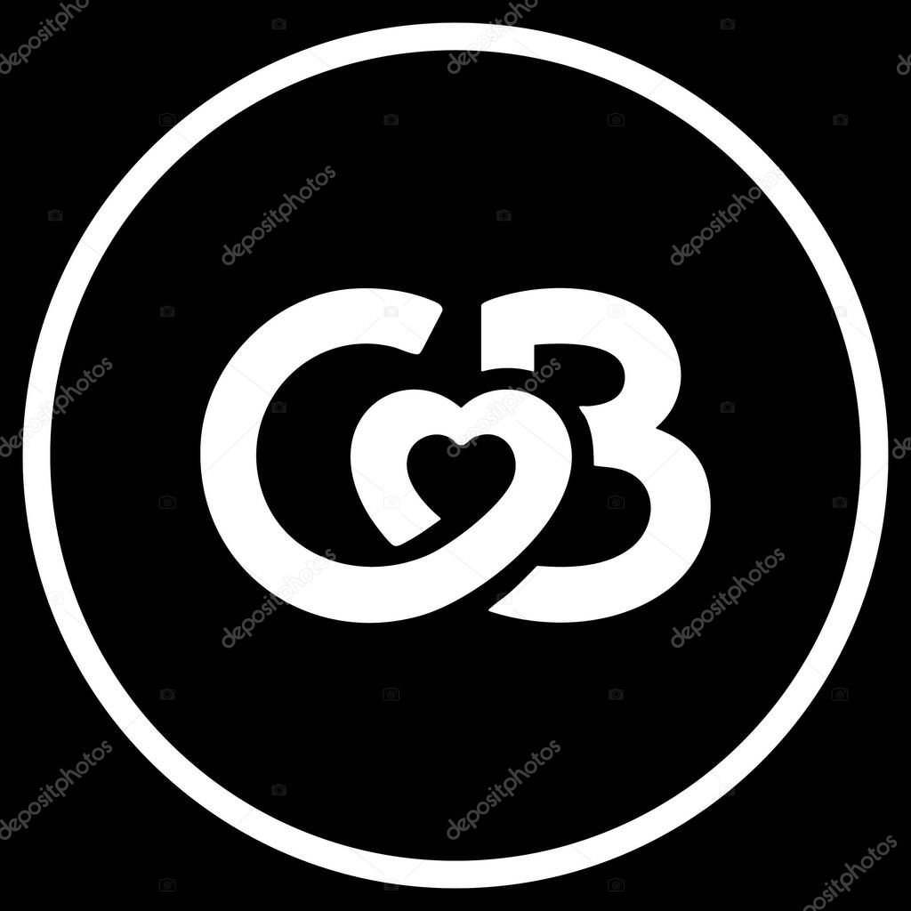 Coffee Meets Bagel White Circle Outline Logo Minimal App Vector Icon, Transparent Background