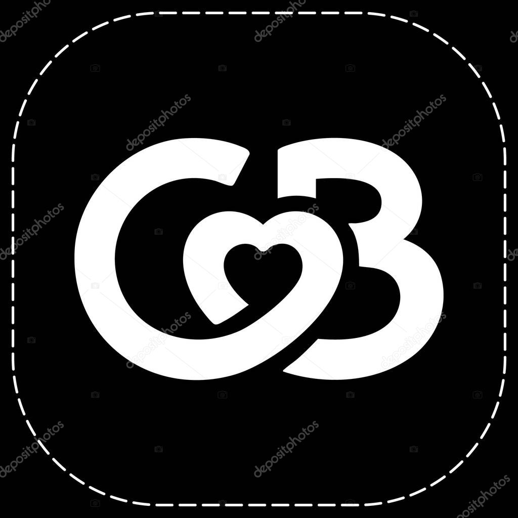 White Dashed Coffee Meets Bagel Outline Logo Minimal Line Icon for Clean Design Projects