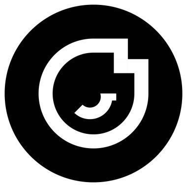 Mico Circle Siyah Logo Vektör Simgesi Tasarımı SVG ve Şeffaf PNG Biçimi