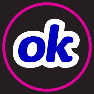 OkCupid Çember Ana Hattı Logo Modern Teknoloji Simgesi, Uygulama Projeleri için Vektör SVG