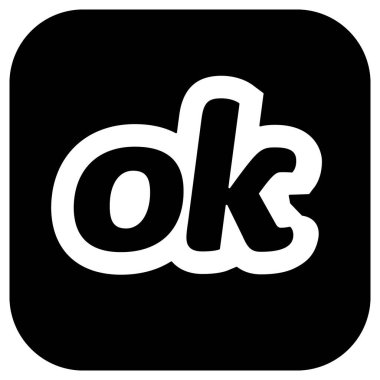 OkCupid Siyah Logo Simgesi Yazdırma ve Dijital Kullanım için Profesyonel Vektörü