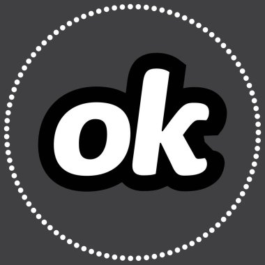 Beyaz Noktalı Çember OkCupid Logosu Uygulama Oluşturucular için Özet Vektör Simgesi