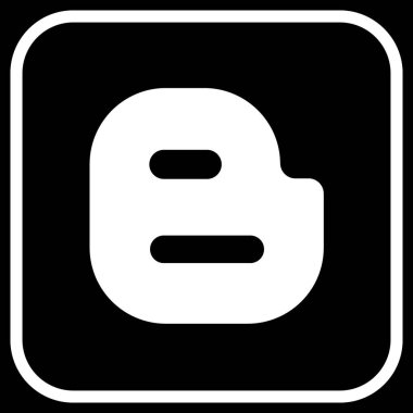 Blogger Marka Kitleri için Beyaz Logo Düzenlenebilir Minimum Logo Simgesi