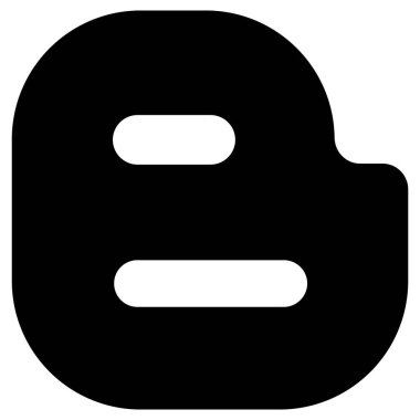Siyah Blogger Simgesi SVG & PNG içinde Modern Vektör Tasarımı, Şeffaf Arkaplan
