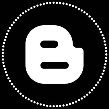 Uygulama Oluşturucular için Beyaz Noktalı Çember Blogcu Zarif Taslak Vektör Simgesi