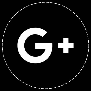 Modern UI Tasarımı için Beyaz Çizgili Çember + Simge Eşsiz Vektör Logosu