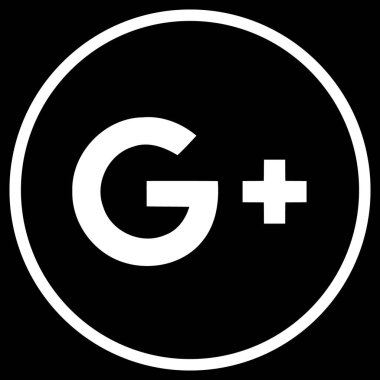 Google Plus White Circle Ana Hattı Logo Minimum Uygulama Vektörü Simgesi, Şeffaf Arkaplan