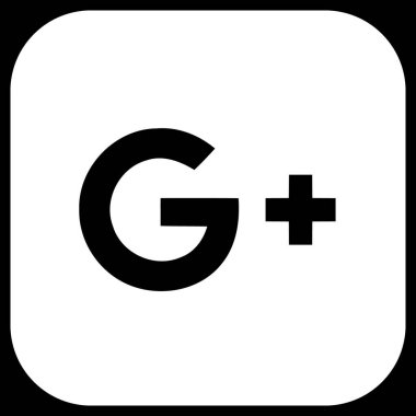 Google Plus Beyaz Logo Simgesi Kullanım Kullanımı için Şeffaf Arkaplan SVG Vektörü