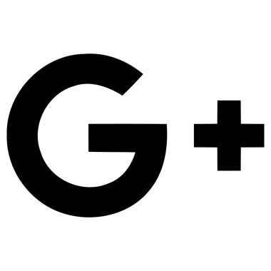 Siyah Google Plus Simge Modern Vektör Tasarımı SVG & PNG, Şeffaf Arkaplan