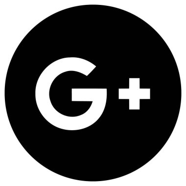 Google Plus Circle Black Logo Vektör Simgesi Tasarımı SVG ve Şeffaf PNG Biçimi