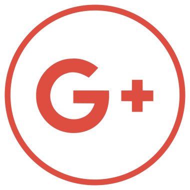 Google Plus Circle Ana Hattı Logo Modern Teknoloji Simgesi, Uygulama Projeleri için Vektör SVG