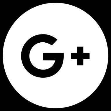 UI UX ve Grafik Kullanımı için Google Plus Circle White Logo Düzenlenebilir Vektör Simgesi