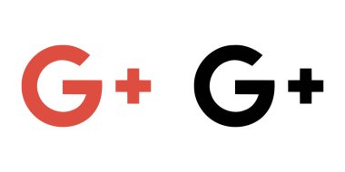 Profesyonel Tasarım için Google Plus Renk ve Siyah Simge Düzenlenebilir Uygulama Logo Vektörü