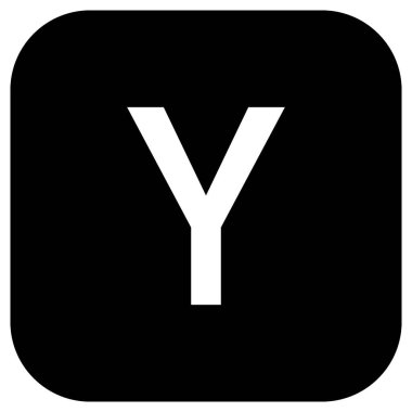 Yazdırma ve Dijital Kullanım için HackerNews Siyah Logo Simgesi Profesyonel Vektörü