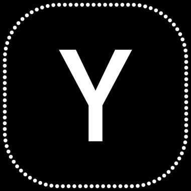 Beyaz Noktalı HackerNews Ana Hattı Dijital Arayüzler için Düzenlenebilir Simge Tasarımı