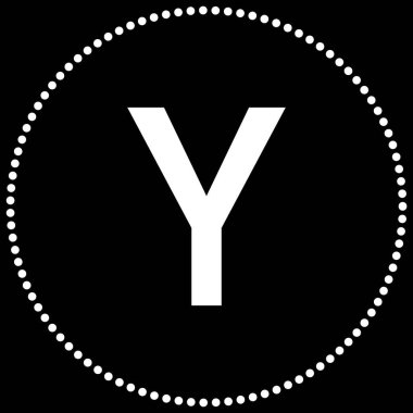 Beyaz Noktalı Çember HackerNews Logosu Uygulama Oluşturucular için Özet Vektör Simgesi