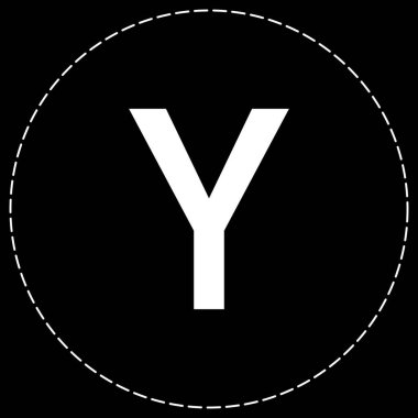 Modern UI Tasarımı için Beyaz Çizgili Çember HackerNews Simgesi Eşsiz Özet Vektör Logosu