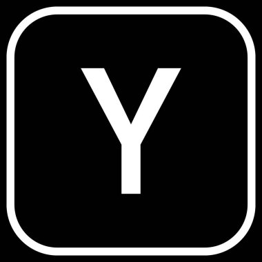 HackerNews Ana Hattı Marka Kitleri için Beyaz Logo Düzenlenebilir Minimum Logo Simgesi