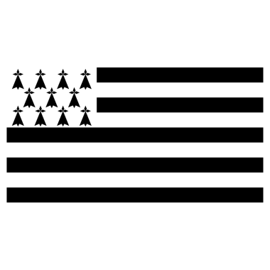 Şeffaf Arkaplanda Brittany Yüksek Kalite Bayrağı