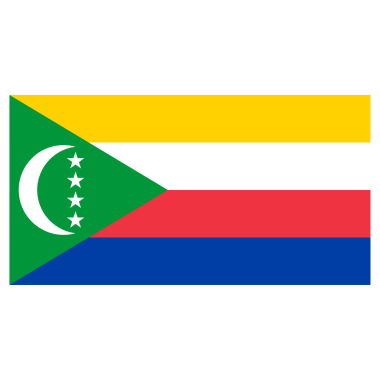 Şeffaf Arkaplanda Comoros Yüksek Kalite Bayrağı