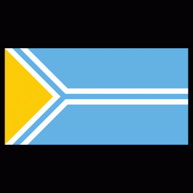 Şeffaf Arkaplanda Tuva Yüksek Kalite Bayrağı