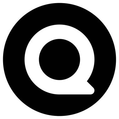 Quora Çemberi Siyah Logo Vektör Simgesi Tasarımı SVG ve Şeffaf PNG Biçimi