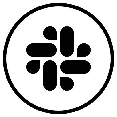 Dijital Ürün Tasarımı için Siyah Çember Tasarım Logosu Temiz Vektör Biçimi