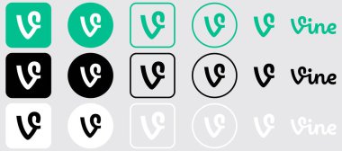 Markalaşma, Yazdırma ve Dijital Kullanım için Vine Logo Mega Tam Vektör Paketi