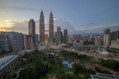 Kuala Lumpur City Center at dawn clipart