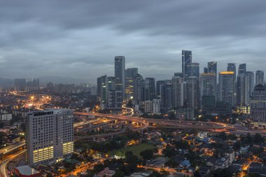 Kasvetli sabah Kuala Lumpur Şehir