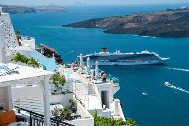 Santorini manzaralı