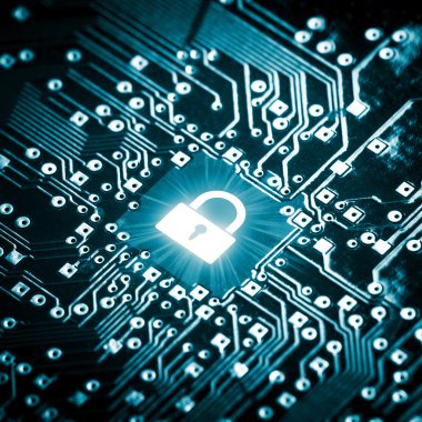 bilgisayar yongası üzerinde kilit