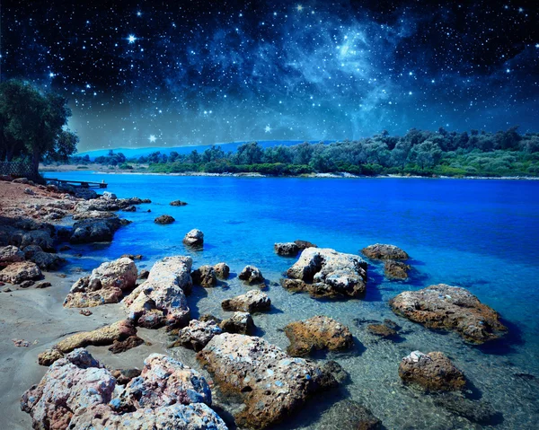 Coastal landscape on Cleopatras island. Elements of this image furnished by NASA — Stock Photo, Image