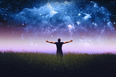 Siluet mans. Nasa tarafından döşenmiş bu görüntü unsurları.