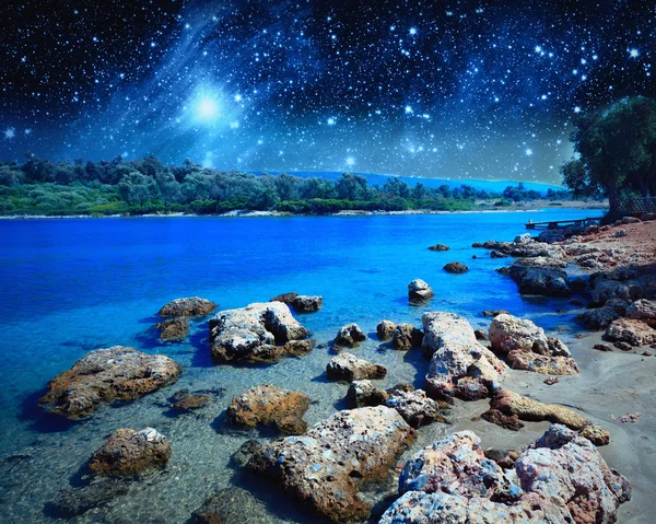 Coastal landscape on Cleopatras island. Elements of this image furnished by NASA — Stock Photo, Image