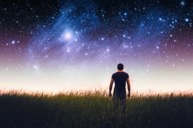 Adam siluet. Nasa tarafından döşenmiş bu görüntü unsurları.