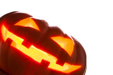 Cadılar Bayramı Balkabağı tek. Korkunç Jack Olantern yüz