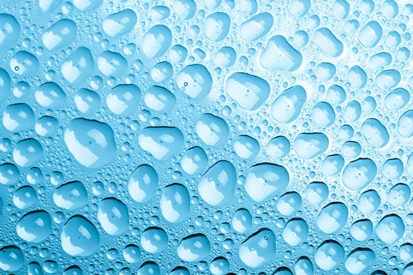 Agua azul gotas fondo —  Fotos de Stock