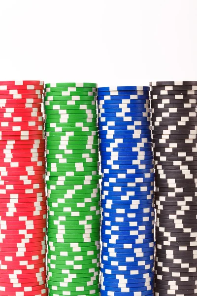 Gaming chips. Isolated on white background — Stock Photo, Image