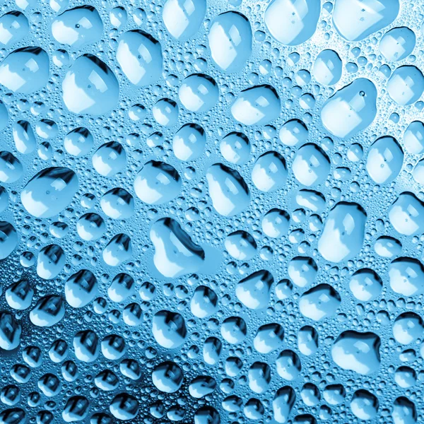 Μπλε νερό σταγόνες φόντο — Φωτογραφία Αρχείου