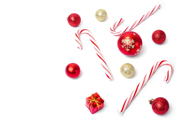 Kerstmis snoepjes en ballen — Stockfoto