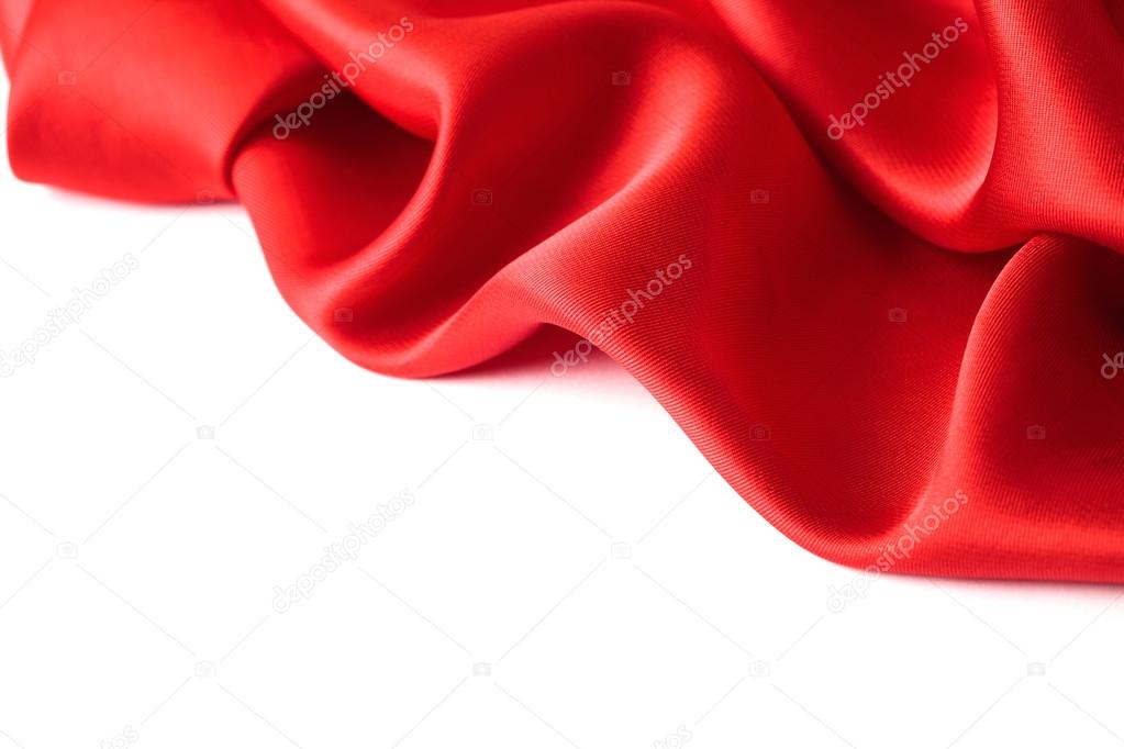 red cloth on a white background