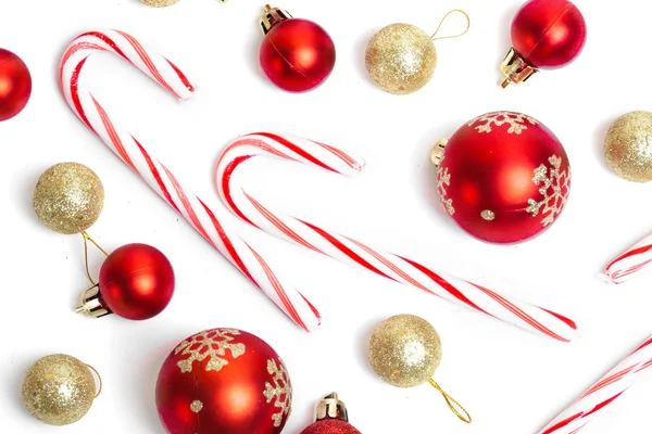 Christmas candies and balls — Stock Photo, Image