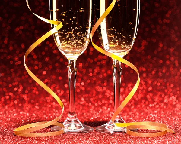 Pair glass of champagne — Stock Photo, Image